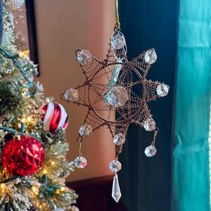 World Market Gold Metal Star Ornament ⭐️ handmade in India